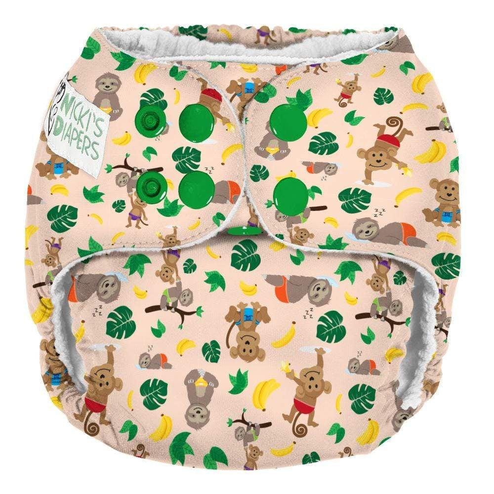 Nicki&#39;s Diapers One Size Snap Pocket Diaper Jungle Pals