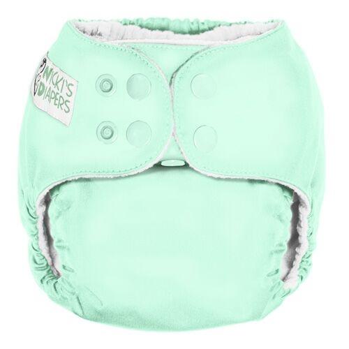 Nicki&#39;s Diapers One Size Snap Pocket Diaper Key lime