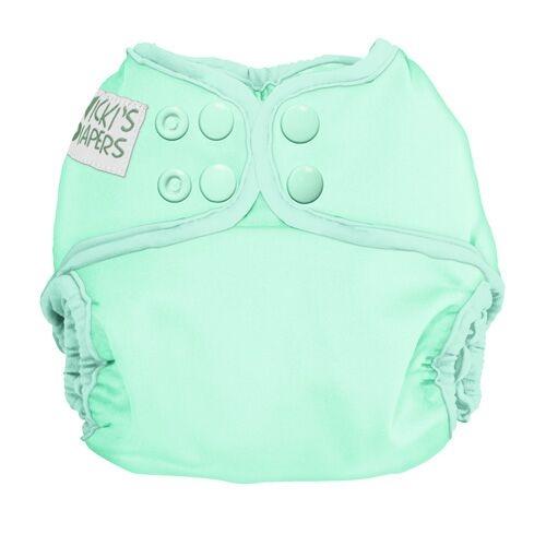 Nicki&#39;s Diapers Snap Cloth Diaper Cover Key Lime / Newborn