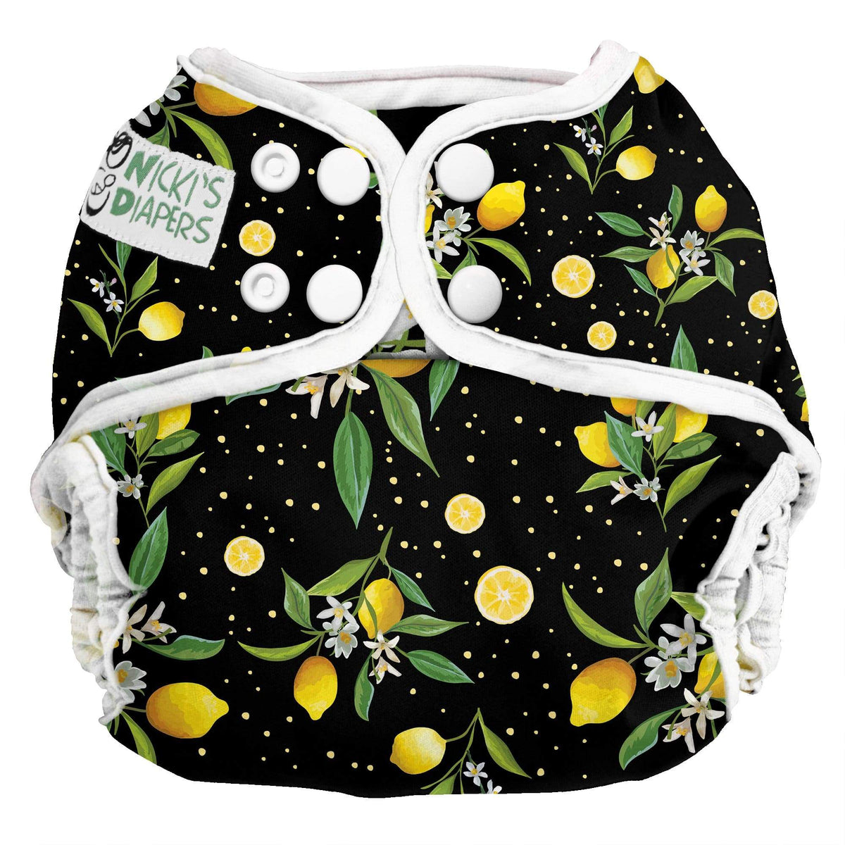 Nicki&#39;s Diapers Snap Cloth Diaper Cover Squeeze The Day / One Size
