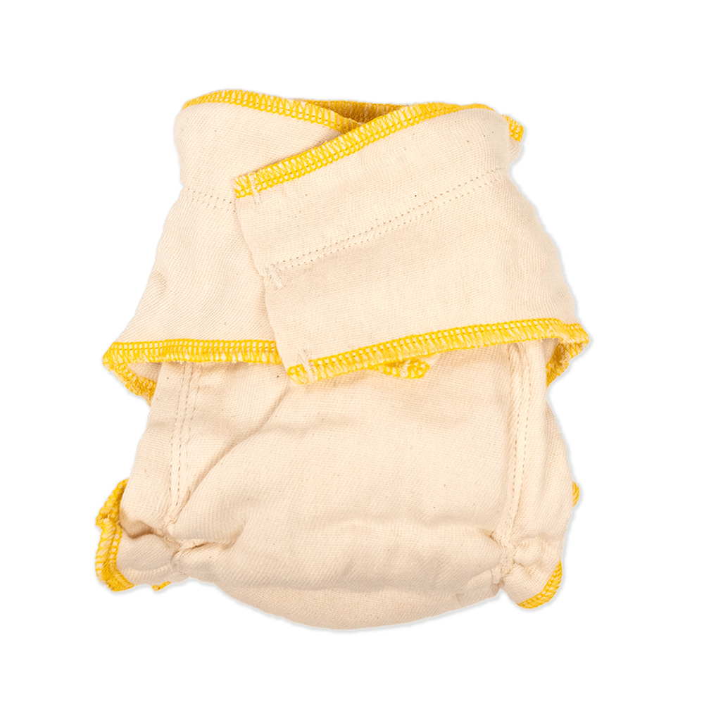 Nicki's Diapers Snapless Unbleached Cotton Fitted Cloth Diaper