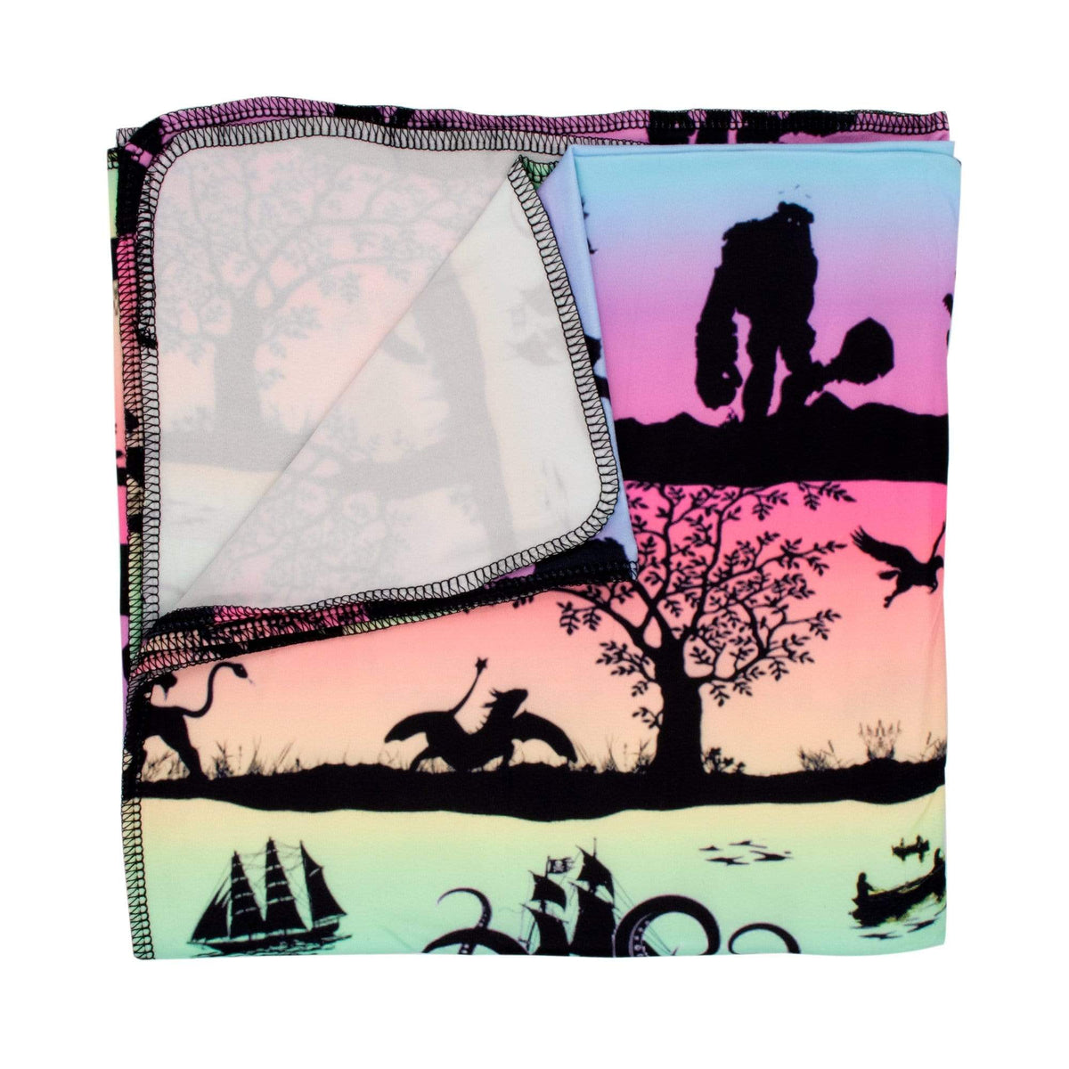 Nicki&#39;s Diapers Stretchy Swaddle Blanket Storybook Sunrise