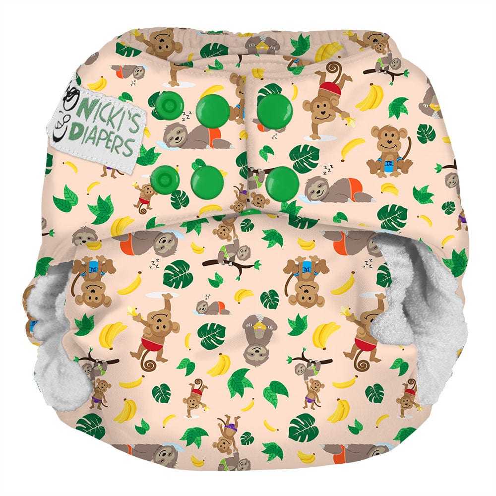 Nicki's Diapers Ultimate Snap All-In-One Diapers Jungle Pals / One Size