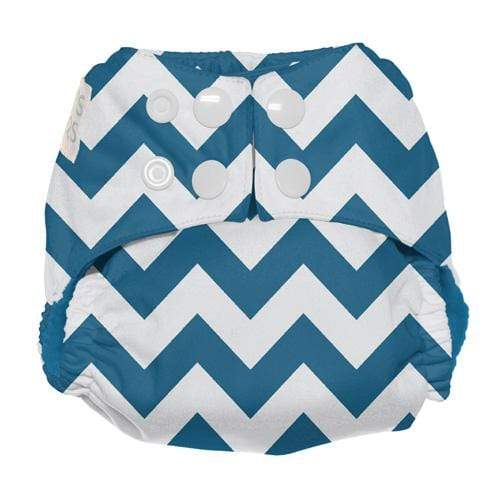 Nicki's Diapers Ultimate Snap All-In-One Diapers Newborn / Blue Razz Chevron