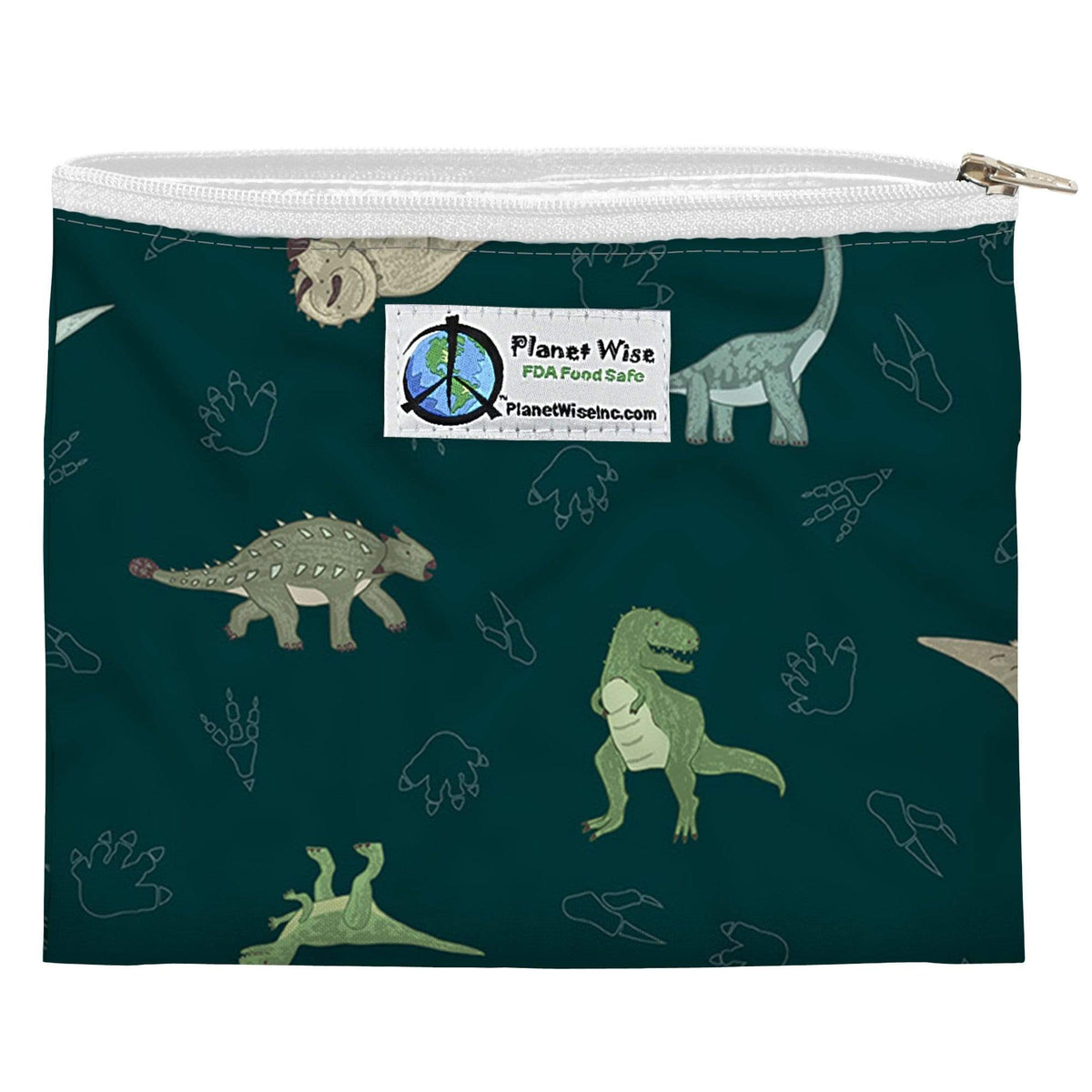 Planet Wise Reusable Printed Zipper Sandwich Bag Mesozoic Giants