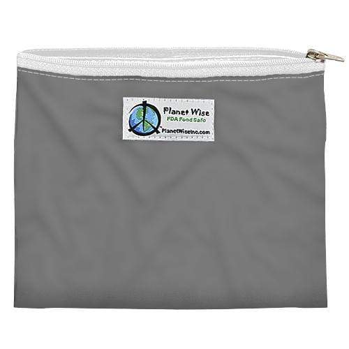 Planet Wise Reusable Printed Zipper Sandwich Bag Slate