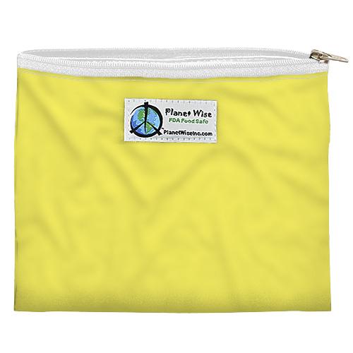 Planet Wise Reusable Printed Zipper Sandwich Bag Yellow