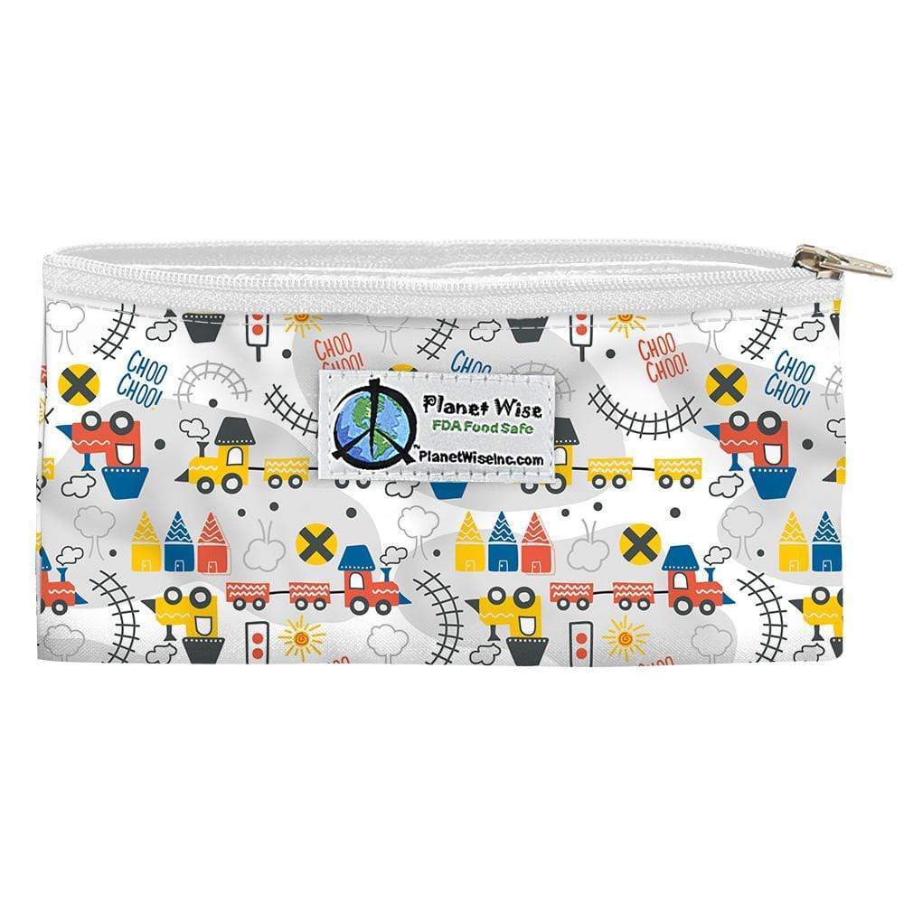 Planet Wise Reusable Printed Zipper Snack Bag All Aboard