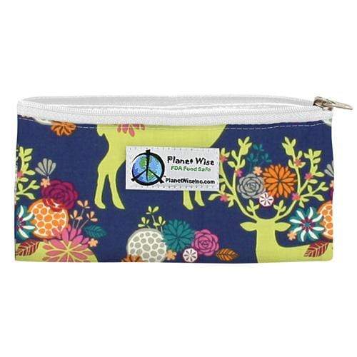 Planet Wise Reusable Printed Zipper Snack Bag Caribou Bloom