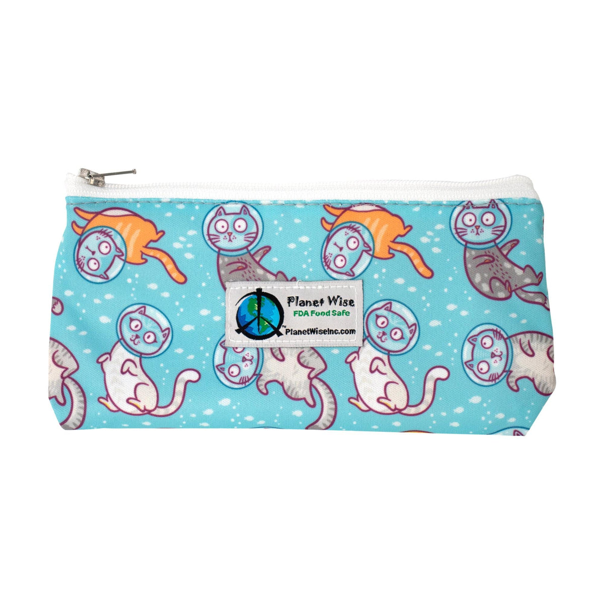 Planet Wise Reusable Printed Zipper Snack Bag Cat-a-strophic
