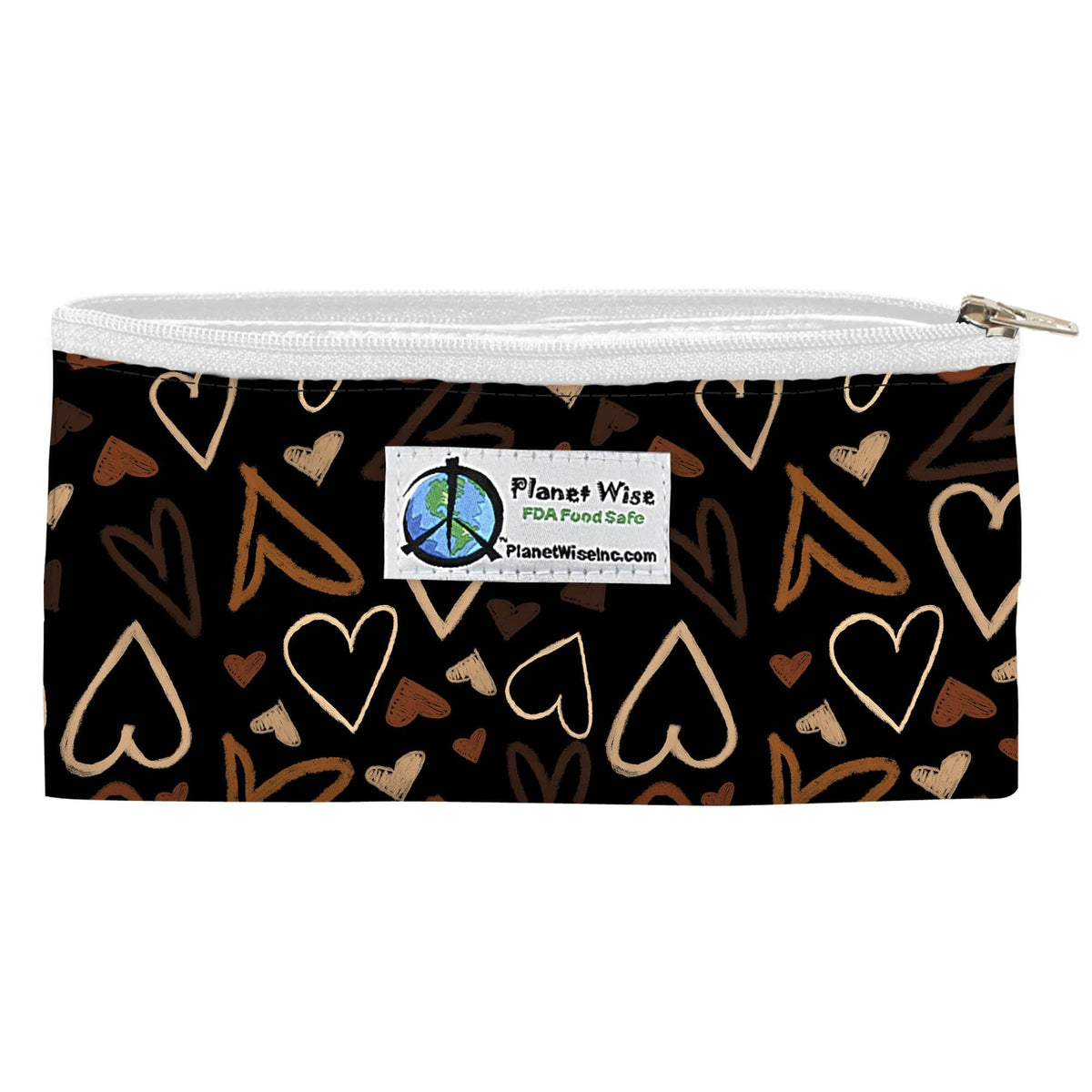 Planet Wise Reusable Printed Zipper Snack Bag Hearts United