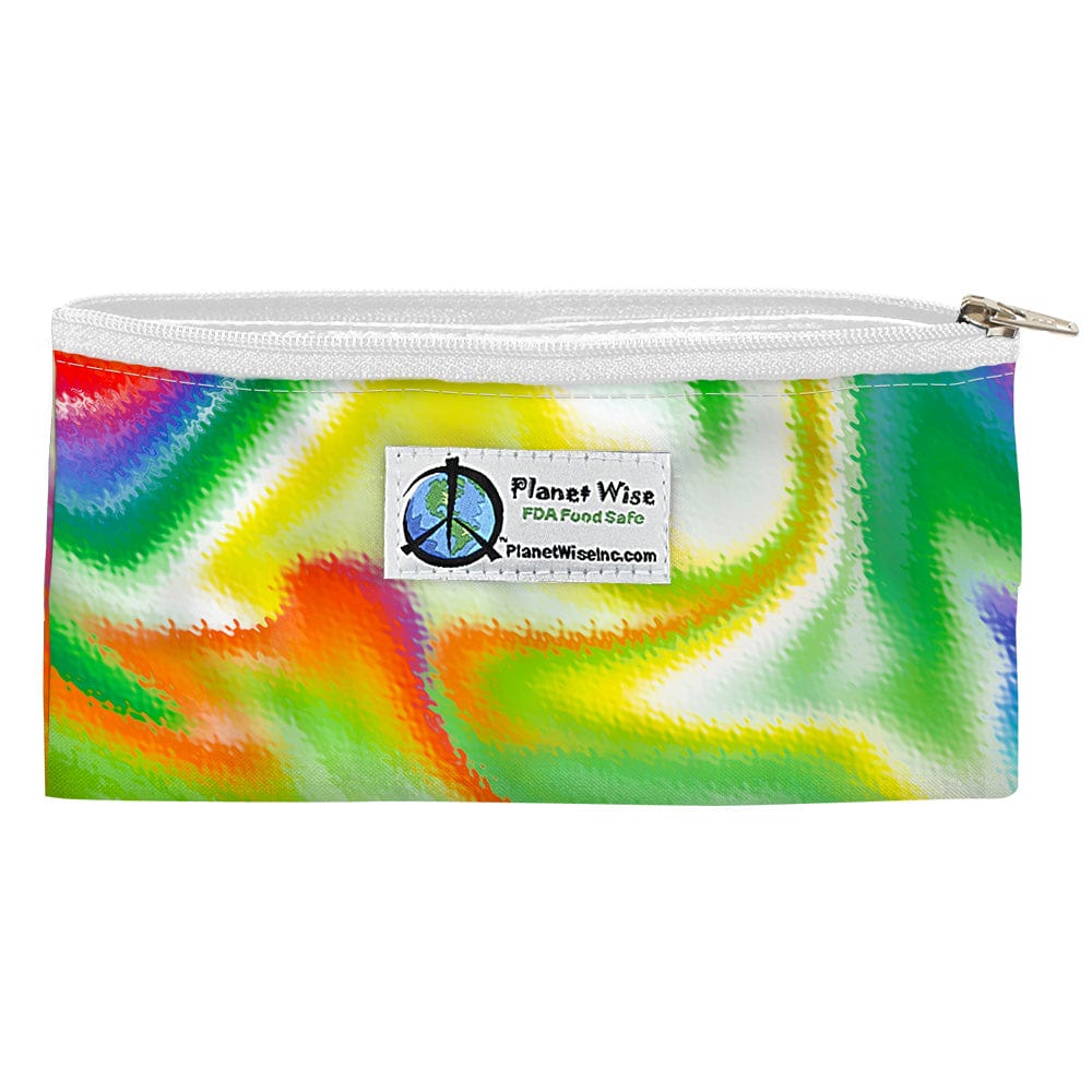 Planet Wise Reusable Printed Zipper Snack Bag Liquid Rainbow