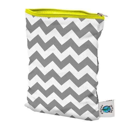 Planet Wise Small Wet Bag Gray Chevron / Performance Canvas