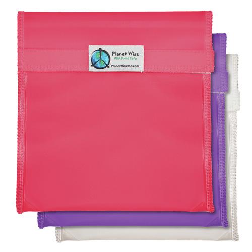 Planet Wise Tinted Hook &amp; Loop Quart Bag Pink / Quart / 3