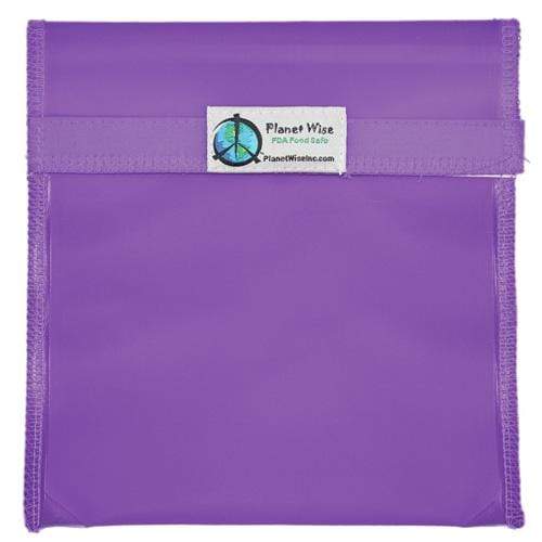 Planet Wise Tinted Hook &amp; Loop Quart Bag Purple / Quart / 1