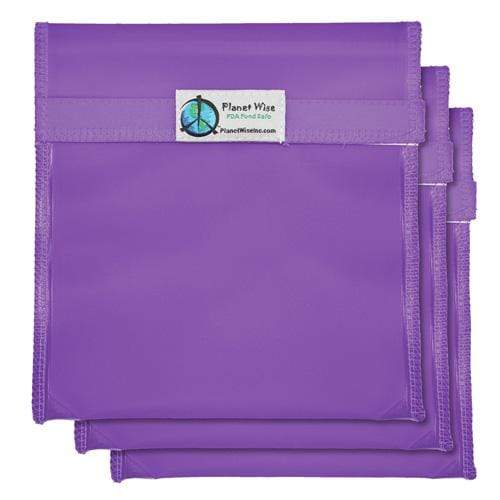 Planet Wise Tinted Hook &amp; Loop Quart Bag Purple / Quart / 3