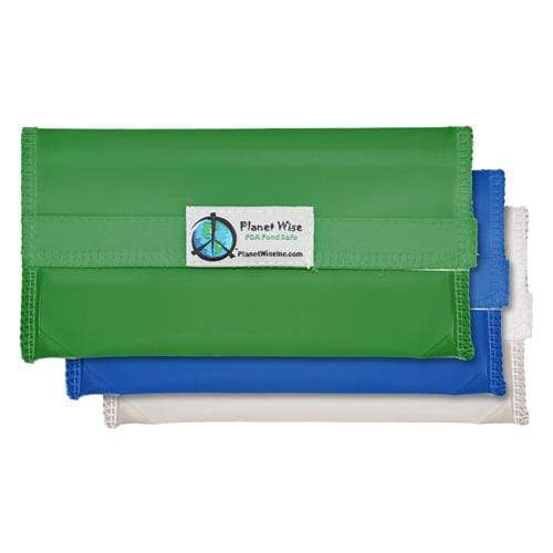 Planet Wise Tinted Hook &amp; Loop Snack Bag Blue/Green/Clear / Snack Bag / 3