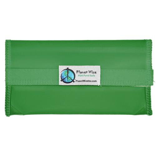Planet Wise Tinted Hook &amp; Loop Snack Bag Green / Snack Bag / 1