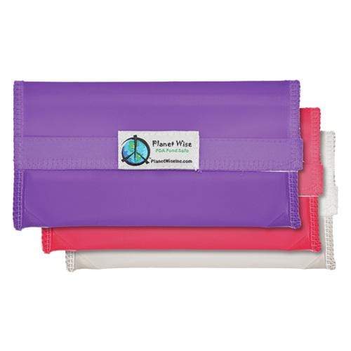 Planet Wise Tinted Hook &amp; Loop Snack Bag Pink/Purple/Clear / Snack Bag / 3