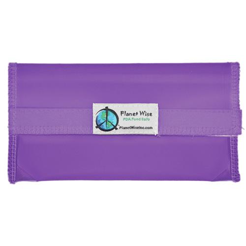 Planet Wise Tinted Hook &amp; Loop Snack Bag Purple / Snack Bag / 1